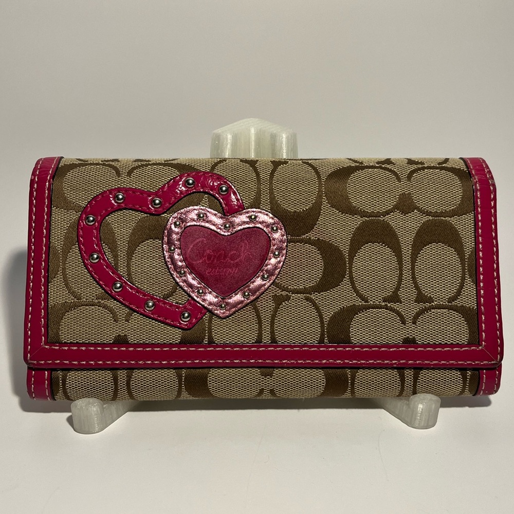 Coach Signature Monogram Long Wallet